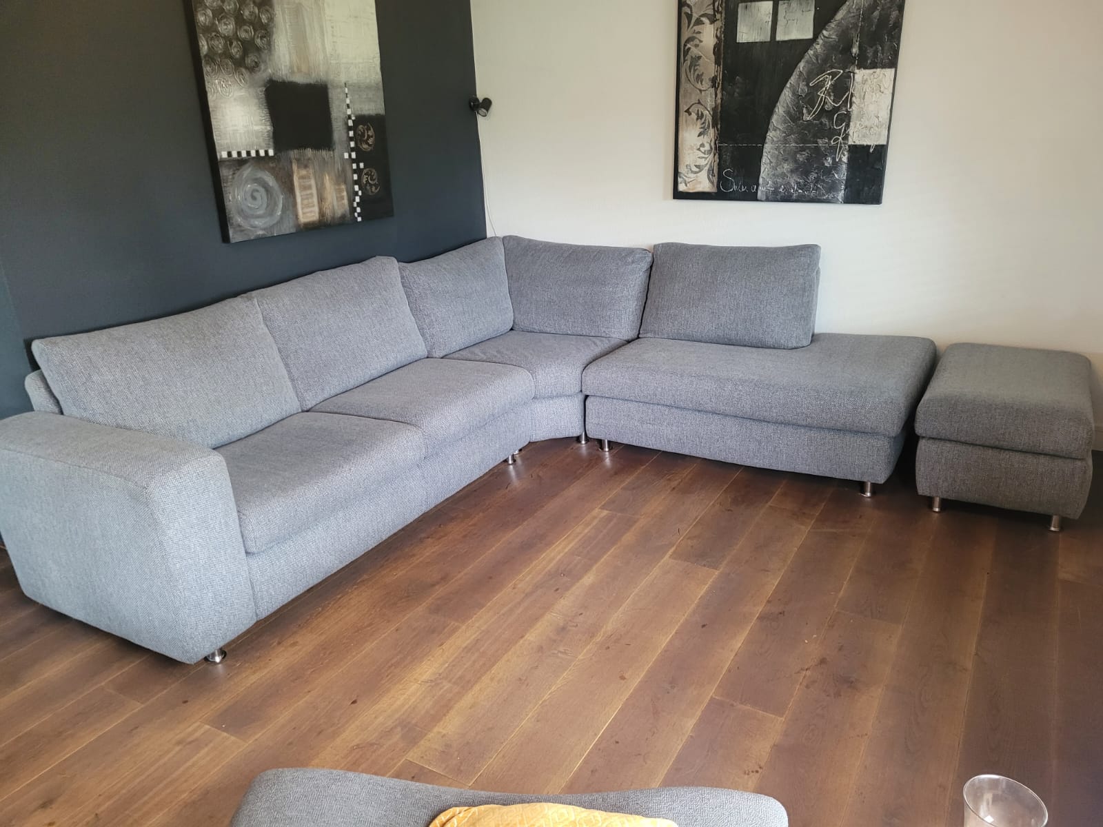 Na reiniging: Hoekbank met hocker · Utrecht